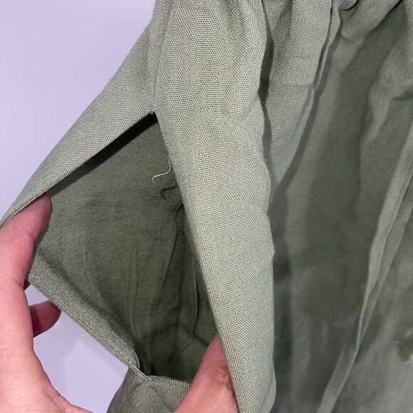 Princess Polly Pull On Elastic Waist Drawstring Cotton Shorts Size‎ 2 Green NWT - Picture 5 of 8